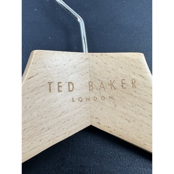 Ted Baker London Set Of 5 High Quality Clothes,Suit Wood Hanger In Light Brown - Picture 9 of 13